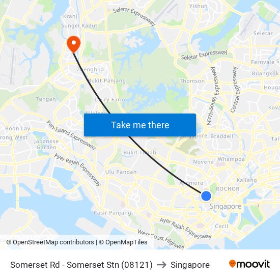 Somerset Rd - Somerset Stn (08121) to Singapore map