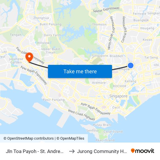 Jln Toa Payoh - St. Andrew's Village (60081) to Jurong Community Hospital-Tower C map