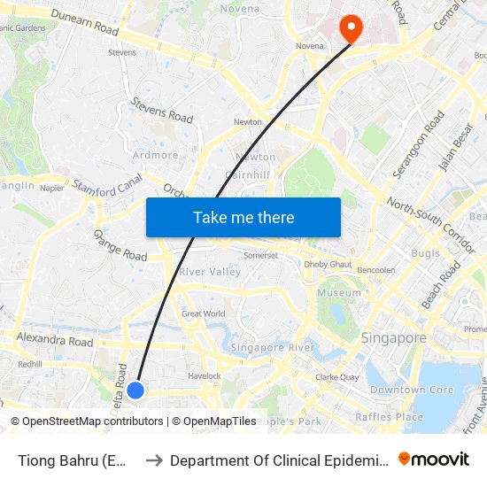 Tiong Bahru (EW17) to Department Of Clinical Epidemiology map
