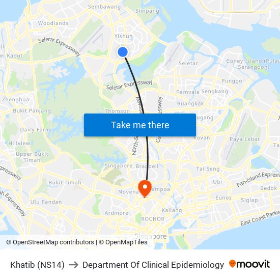 Khatib (NS14) to Department Of Clinical Epidemiology map