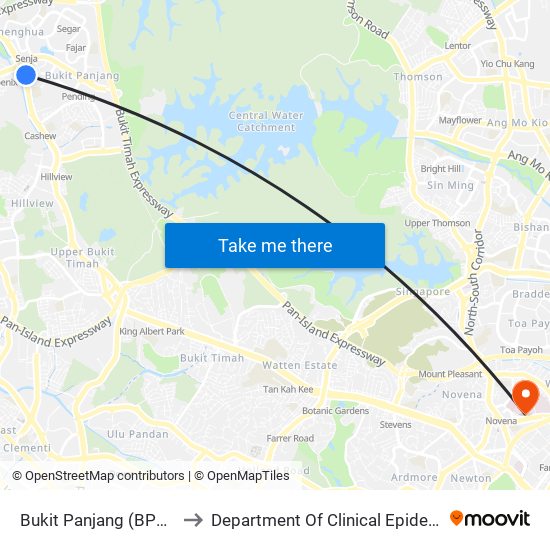 Bukit Panjang (BP6|DT1) to Department Of Clinical Epidemiology map
