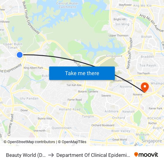 Beauty World (DT5) to Department Of Clinical Epidemiology map