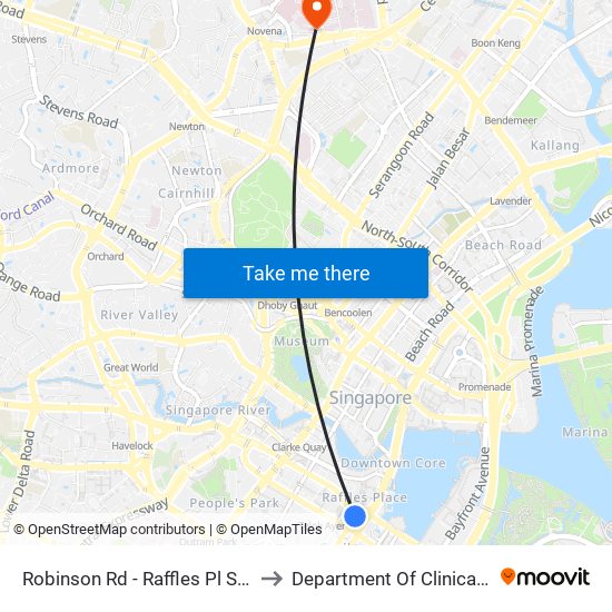 Robinson Rd - Raffles Pl Stn Exit F (03031) to Department Of Clinical Epidemiology map