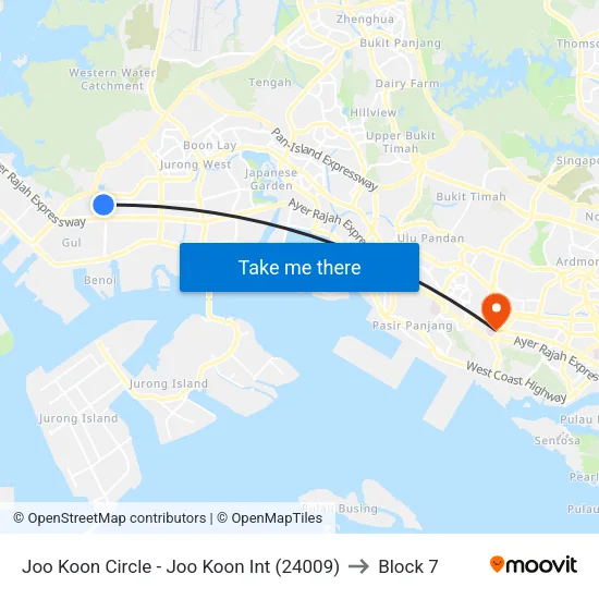 Joo Koon Circle - Joo Koon Int (24009) to Block 7 map