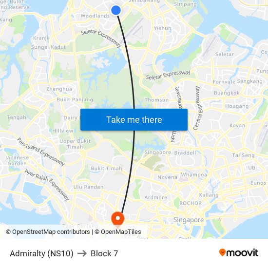 Admiralty (NS10) to Block 7 map