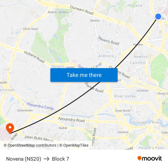 Novena (NS20) to Block 7 map