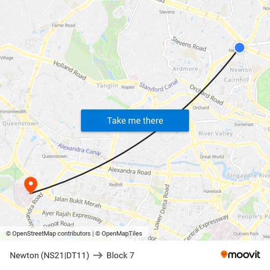 Newton (NS21|DT11) to Block 7 map
