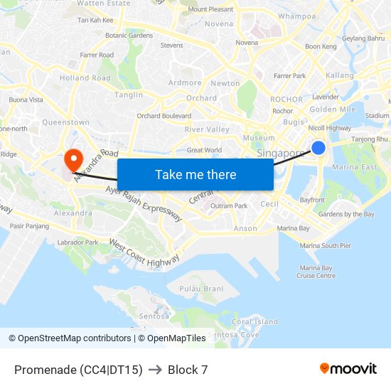 Promenade (CC4|DT15) to Block 7 map