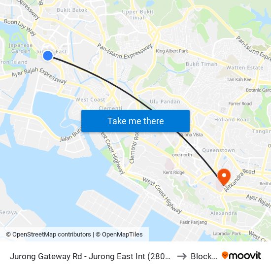 Jurong Gateway Rd - Jurong East Int (28009) to Block 7 map