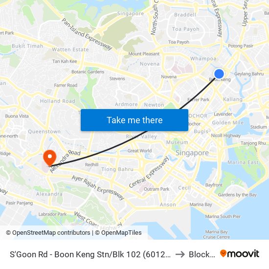 S'Goon Rd - Boon Keng Stn/Blk 102 (60121) to Block 7 map