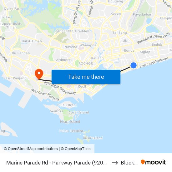 Marine Parade Rd - Parkway Parade (92049) to Block 7 map