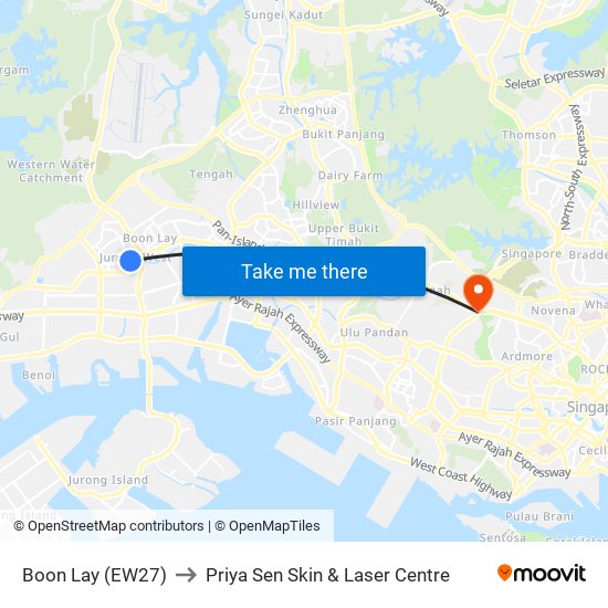 Boon Lay (EW27) to Priya Sen Skin & Laser Centre map