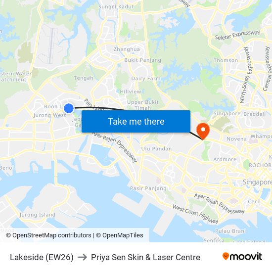 Lakeside (EW26) to Priya Sen Skin & Laser Centre map