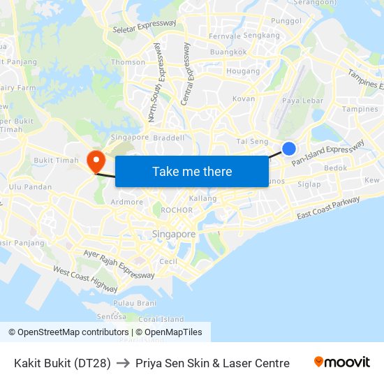Kakit Bukit (DT28) to Priya Sen Skin & Laser Centre map