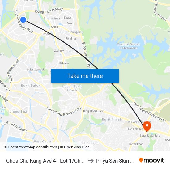 Choa Chu Kang Ave 4 - Lot 1/Choa Chu Kang Stn (44539) to Priya Sen Skin & Laser Centre map