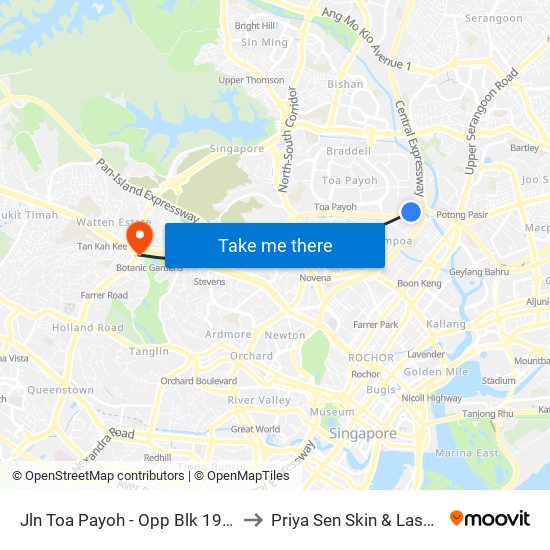 Jln Toa Payoh - Opp Blk 195 (52089) to Priya Sen Skin & Laser Centre map