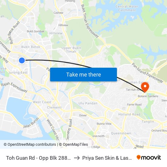 Toh Guan Rd - Opp Blk 288d (28631) to Priya Sen Skin & Laser Centre map