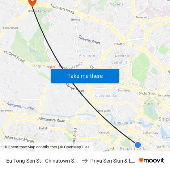 Eu Tong Sen St - Chinatown Stn Exit C (05013) to Priya Sen Skin & Laser Centre map