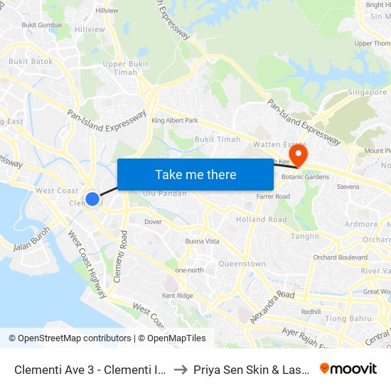 Clementi Ave 3 - Clementi Int (17009) to Priya Sen Skin & Laser Centre map