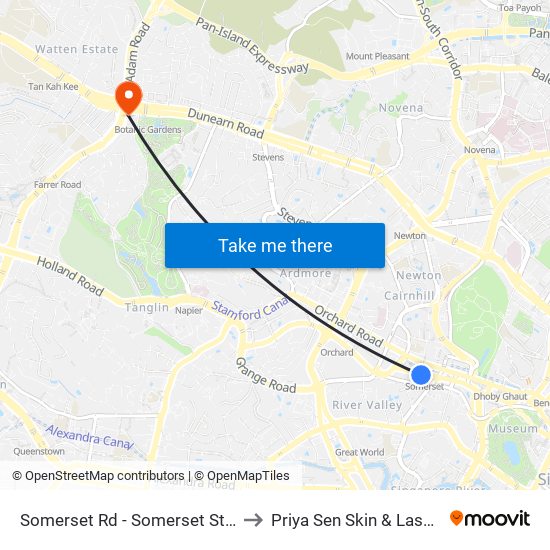 Somerset Rd - Somerset Stn (08121) to Priya Sen Skin & Laser Centre map