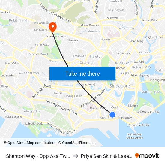 Shenton Way - Opp Axa Twr (03217) to Priya Sen Skin & Laser Centre map