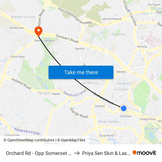 Orchard Rd - Opp Somerset Stn (09038) to Priya Sen Skin & Laser Centre map