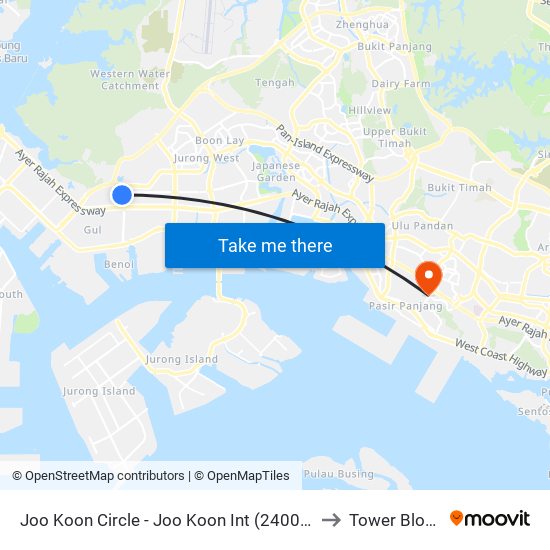 Joo Koon Circle - Joo Koon Int (24009) to Tower Block map