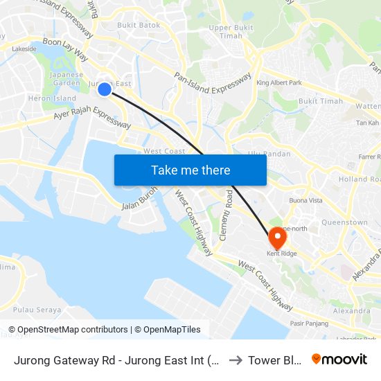 Jurong Gateway Rd - Jurong East Int (28009) to Tower Block map