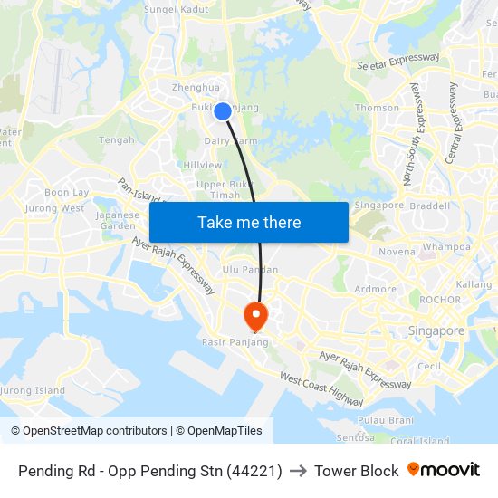 Pending Rd - Opp Pending Stn (44221) to Tower Block map