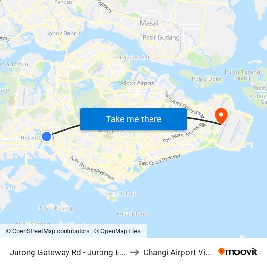 Jurong Gateway Rd - Jurong East Int (28009) to Changi Airport Vip Complex map