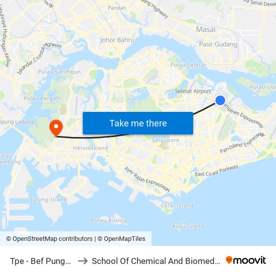 Tpe -  Bef Punggol Rd (65191) to School Of Chemical And Biomedical Engineering (Scbe - Bie) map