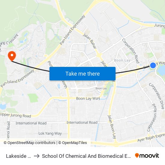 Lakeside (EW26) to School Of Chemical And Biomedical Engineering (Scbe - Bie) map