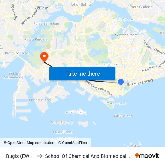 Bugis (EW12|DT14) to School Of Chemical And Biomedical Engineering (Scbe - Bie) map