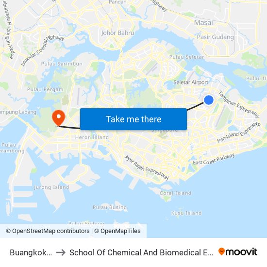 Buangkok (NE15) to School Of Chemical And Biomedical Engineering (Scbe - Bie) map