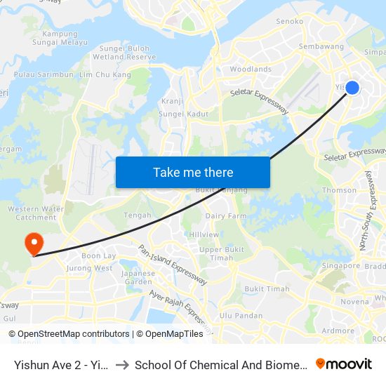 Yishun Ave 2 - Yishun Int (59009) to School Of Chemical And Biomedical Engineering (Scbe - Bie) map