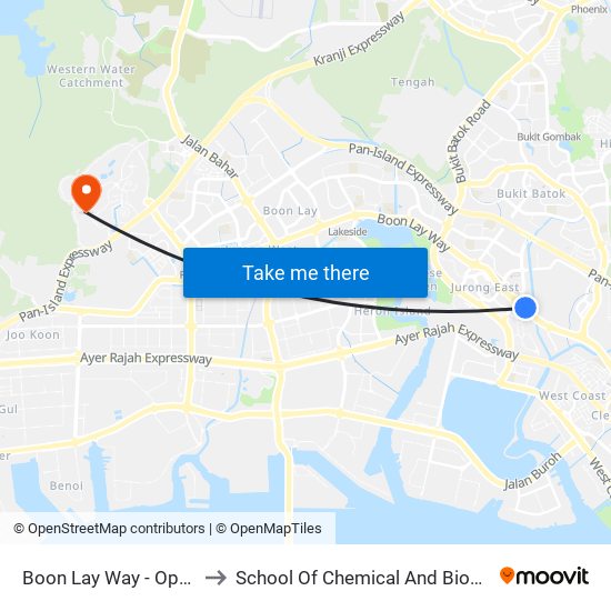 Boon Lay Way - Opp the Synergy (28049) to School Of Chemical And Biomedical Engineering (Scbe - Bie) map