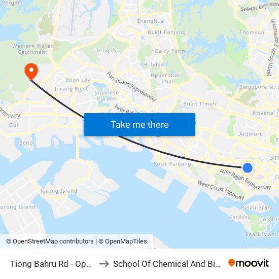 Tiong Bahru Rd - Opp Tiong Bahru Stn (10161) to School Of Chemical And Biomedical Engineering (Scbe - Bie) map