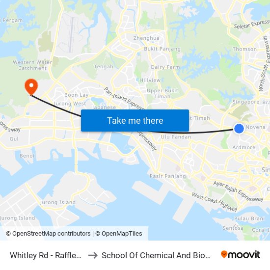 Whitley Rd - Raffles Town Club (40231) to School Of Chemical And Biomedical Engineering (Scbe - Bie) map