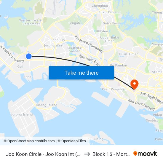Joo Koon Circle - Joo Koon Int (24009) to Block 16 - Mortuary map
