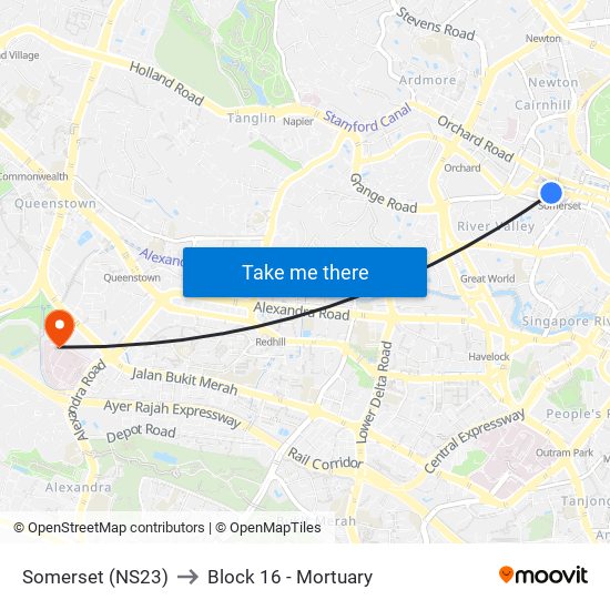 Somerset (NS23) to Block 16 - Mortuary map