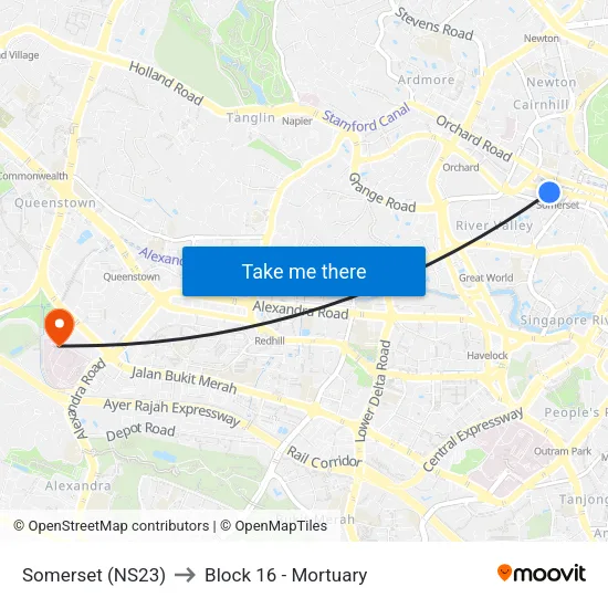 Somerset (NS23) to Block 16 - Mortuary map