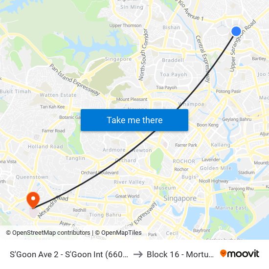 S'Goon Ave 2 - S'Goon Int (66009) to Block 16 - Mortuary map