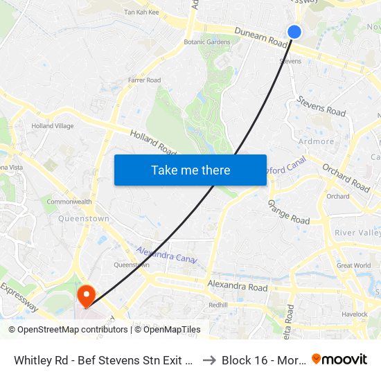 Whitley Rd - Bef Stevens Stn Exit 4 (40239) to Block 16 - Mortuary map