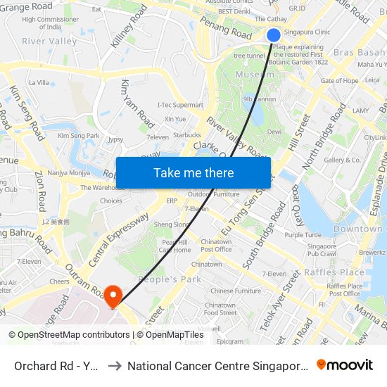 Orchard Rd - Ymca (08041) to National Cancer Centre Singapore Proton Therapy Centre map