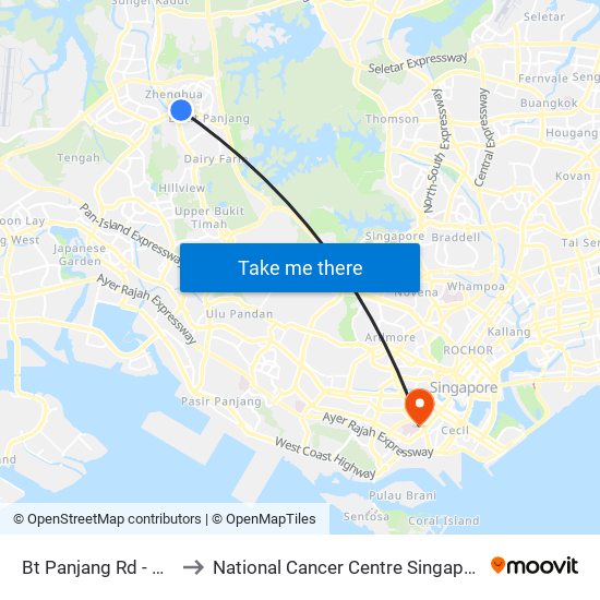Bt Panjang Rd - Blk 183 (44259) to National Cancer Centre Singapore Proton Therapy Centre map