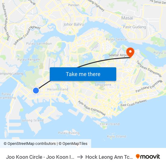 Joo Koon Circle - Joo Koon Int (24009) to Hock Leong Ann Tcm Clinic map