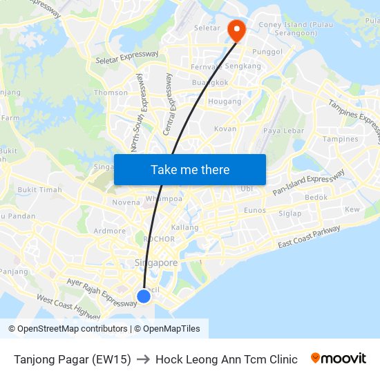 Tanjong Pagar (EW15) to Hock Leong Ann Tcm Clinic map