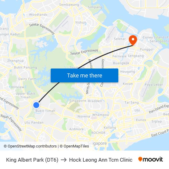 King Albert Park (DT6) to Hock Leong Ann Tcm Clinic map