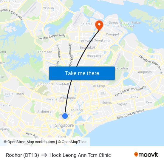 Rochor (DT13) to Hock Leong Ann Tcm Clinic map