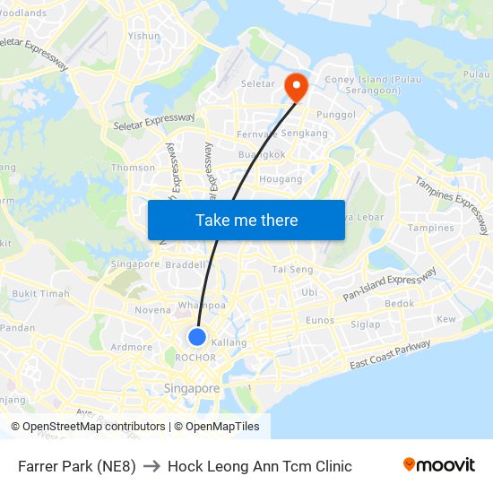 Farrer Park (NE8) to Hock Leong Ann Tcm Clinic map